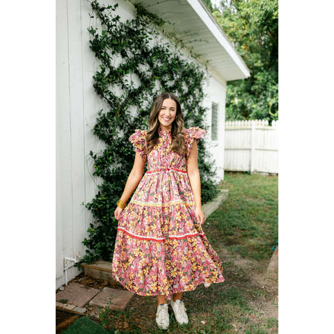 The Bonnie Black Scalloped Corduroy Dress