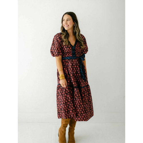 8.28 Boutique:Love the Label,Love the Label Melody Midi Dress in Layla Medley Print,Dress