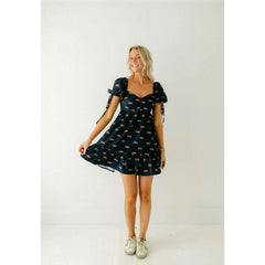 8.28 Boutique:Sincerely Ours,Sincerely Ours Beth Mini Tiger Dress in Navy,Dress