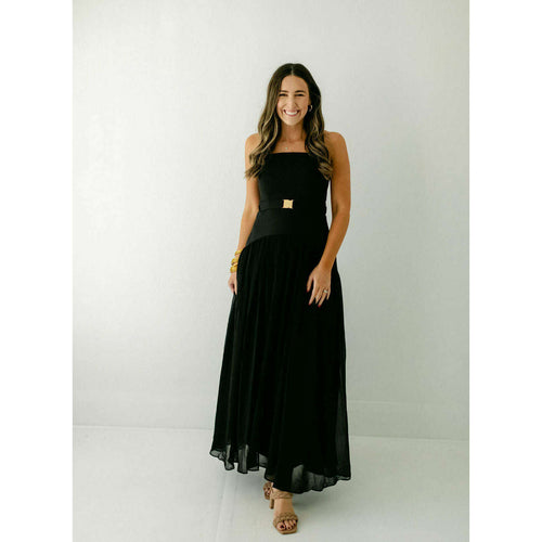 8.28 Boutique:Hutch,Hutch Carmel Strapless Dress in Black,Dress