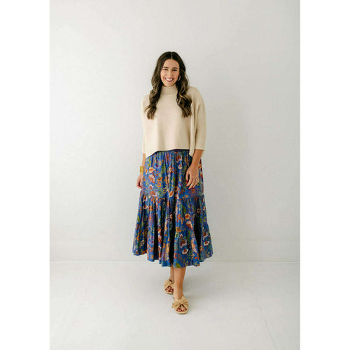 8.28 Boutique:Elizabeth James,Elizabeth James Izzy Skirt In Secret Garden Sapphire,skirt