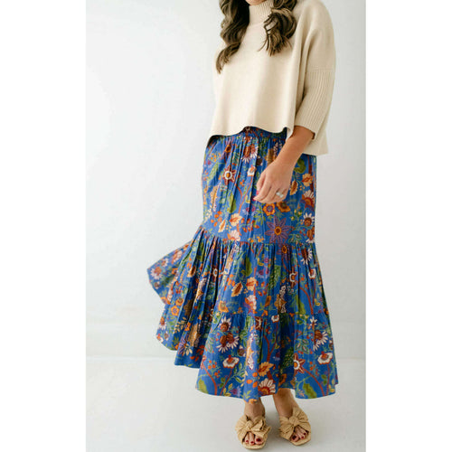 8.28 Boutique:Elizabeth James,Elizabeth James Izzy Skirt In Secret Garden Sapphire,skirt