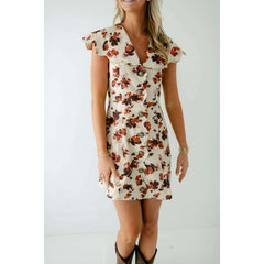 8.28 Boutique:8.28 Boutique,The Destiny Scalloped Cow Print Mini Dress,Dress