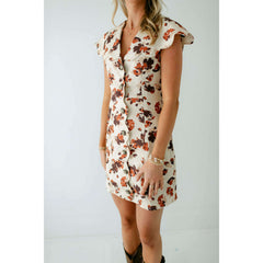 8.28 Boutique:8.28 Boutique,The Destiny Scalloped Cow Print Mini Dress,Dress