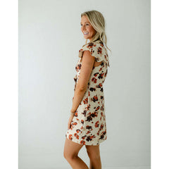 8.28 Boutique:8.28 Boutique,The Destiny Scalloped Cow Print Mini Dress,Dress