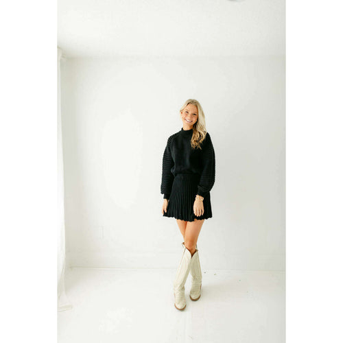 8.28 Boutique:Sincerely Ours,Sincerely Ours Farrah Sweater Skirt in Black,skirt