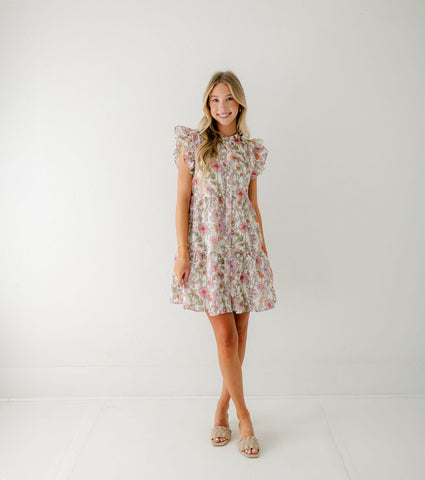 Jacquie the Label Floral Printed Halter Neck Dress