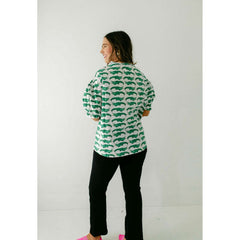 8.28 Boutique:Brooke Wright,Brooke Wright Alligator Puff Tunic,Shirts & Tops