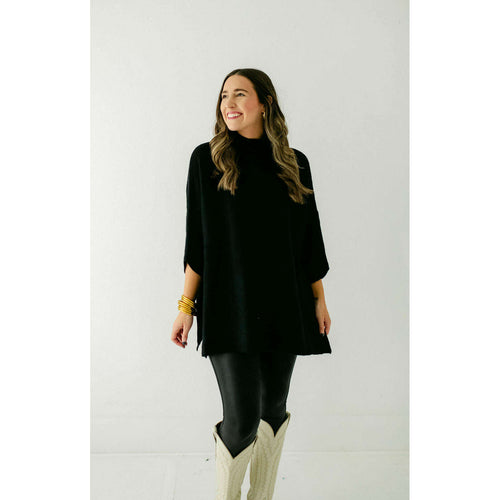 8.28 Boutique:Kerisma Knits,Kerisma Knits Boho Tunic in Black,Sweaters