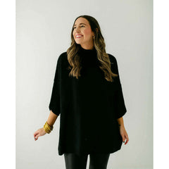 8.28 Boutique:Kerisma Knits,Kerisma Knits Boho Tunic in Black,Sweaters