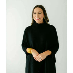 8.28 Boutique:Kerisma Knits,Kerisma Knits Boho Tunic in Black,Sweaters