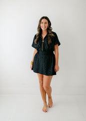 Emily McCarthy Pullover Dress in Midnight Cheetah