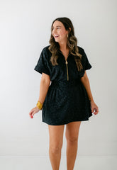 Emily McCarthy Pullover Dress in Midnight Cheetah