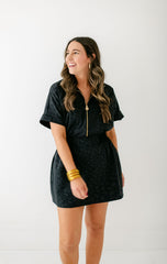 Emily McCarthy Pullover Dress in Midnight Cheetah