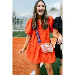 8.28 Boutique:Caroline Hill,Blue and Orange Game Day Spirit Sequin Strap,purse strap