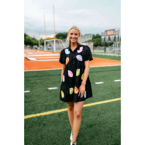 8.28 Boutique:8.28 Boutique,The Maggie Football Dress in Black,Dress