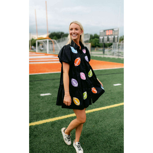 8.28 Boutique:8.28 Boutique,The Maggie Football Dress in Black,Dress