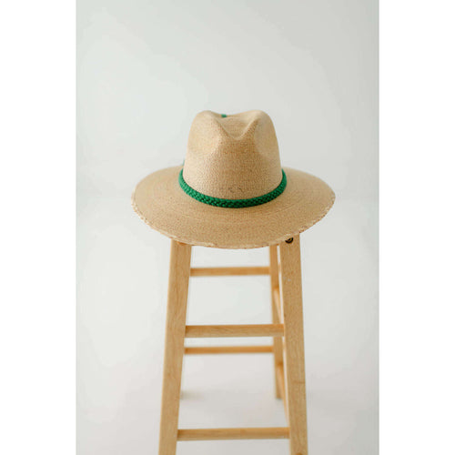 8.28 Boutique:Tipsy Threads,Tipsy Threads Green Braid Natural Palm Hat,hat