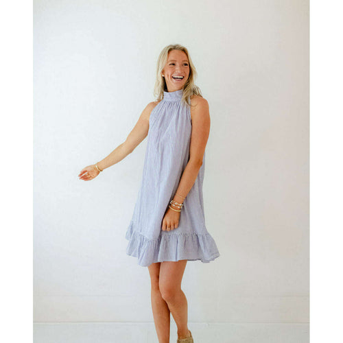 8.28 Boutique:Holly Shae,Holly Shae Sydney Blue Seersucker Dress,Dress
