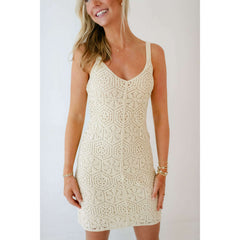 8.28 Boutique:Z-Supply,Z-Supply Allure Crochet Mini Dress Natural,Dress