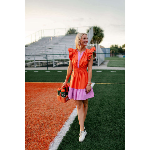 Blue and Orange Game Day Beaded Purse Strap