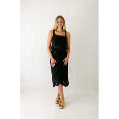 8.28 Boutique:LUCY PARIS,Lucy Paris Ronda Eyelet Top in Black,Shirts & Tops