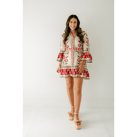 Marie by Victoria Dunn Beau Mini Dress in Tropical Trapeze