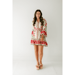 8.28 Boutique:Elizabeth James,Elizabeth James Frances Dress in Indian Flower Ivory,Dress