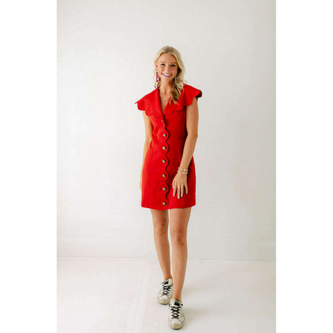 The Preston Red and Black Mini Dress