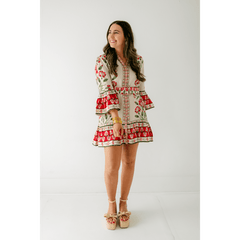 8.28 Boutique:Elizabeth James,Elizabeth James Frances Dress in Indian Flower Ivory,Dress