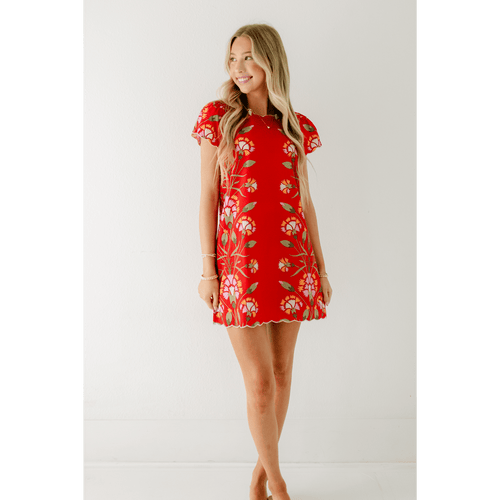 8.28 Boutique:Elizabeth James,Elizabeth James Louisa Dress in Indian Flower Poppy,Dress