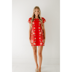 8.28 Boutique:Elizabeth James,Elizabeth James Louisa Dress in Indian Flower Poppy,Dress