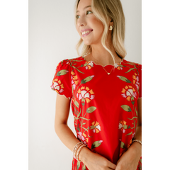 8.28 Boutique:Elizabeth James,Elizabeth James Louisa Dress in Indian Flower Poppy,Dress