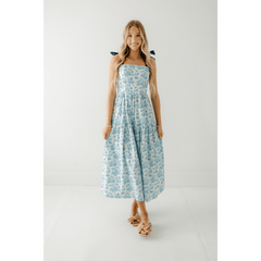 8.28 Boutique:Sincerely Ours,Sincerely Ours Alexa Maxi Dress in Blue Jungle Toile,Dress