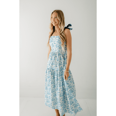 8.28 Boutique:Sincerely Ours,Sincerely Ours Alexa Maxi Dress in Blue Jungle Toile,Dress