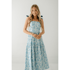 8.28 Boutique:Sincerely Ours,Sincerely Ours Alexa Maxi Dress in Blue Jungle Toile,Dress