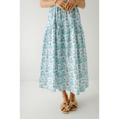 8.28 Boutique:Sincerely Ours,Sincerely Ours Alexa Maxi Dress in Blue Jungle Toile,Dress