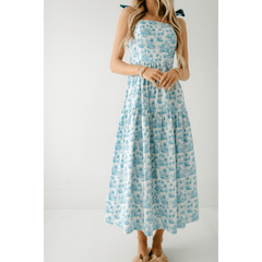 8.28 Boutique:Sincerely Ours,Sincerely Ours Alexa Maxi Dress in Blue Jungle Toile,Dress