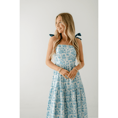 8.28 Boutique:Sincerely Ours,Sincerely Ours Alexa Maxi Dress in Blue Jungle Toile,Dress