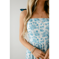 8.28 Boutique:Sincerely Ours,Sincerely Ours Alexa Maxi Dress in Blue Jungle Toile,Dress