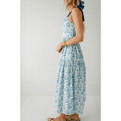 8.28 Boutique:Sincerely Ours,Sincerely Ours Alexa Maxi Dress in Blue Jungle Toile,Dress