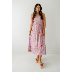 8.28 Boutique:Sheridan French,Sheridan French San Miguel Dress in Pink Wildflower,Dress