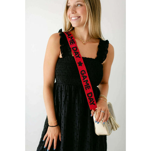 8.28 Boutique:Caroline Hill,Red and Black Game Day Spirit Sequin Strap,purse strap