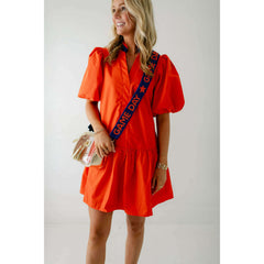 8.28 Boutique:Caroline Hill,Blue and Orange Game Day Spirit Sequin Strap,purse strap