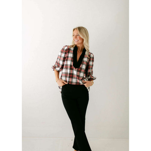 8.28 Boutique:Smith & Quinn,Smith & Quinn Eliza Top in Winter Tartan,Shirts & Tops