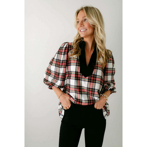 8.28 Boutique:Smith & Quinn,Smith & Quinn Eliza Top in Winter Tartan,Shirts & Tops