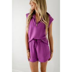 8.28 Boutique:Varley,Varley Atrium High-Rise Short 4.5" in Striking Purple,shorts