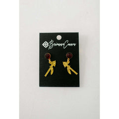 8.28 Boutique:Brianna Cannon,Florida State Mini Gold Glitter Spear Earrings,Earrings