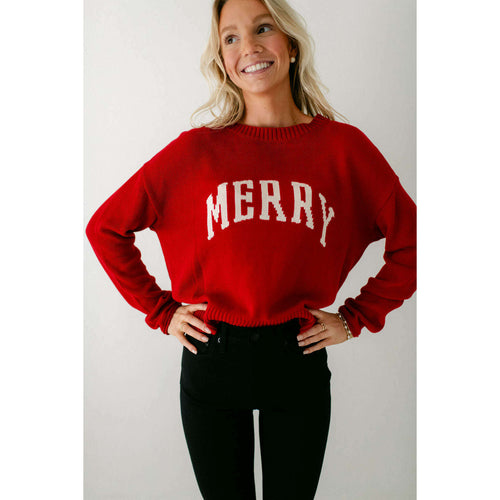 8.28 Boutique:Z-Supply,Z-Supply Sienna Merry Sweater in Haute Red,Sweaters