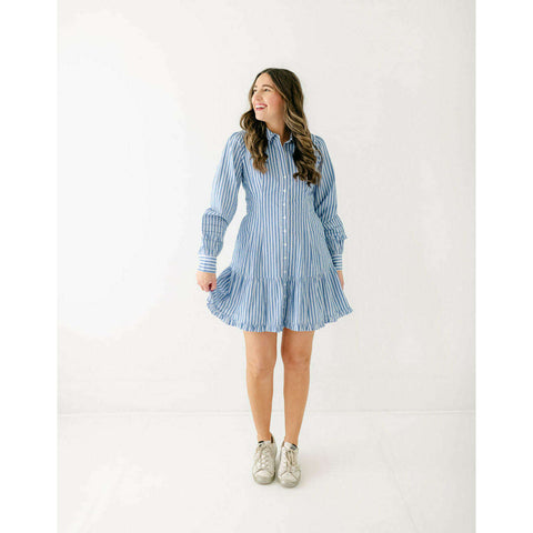 Joy*Joy On Duty Button Down Dress